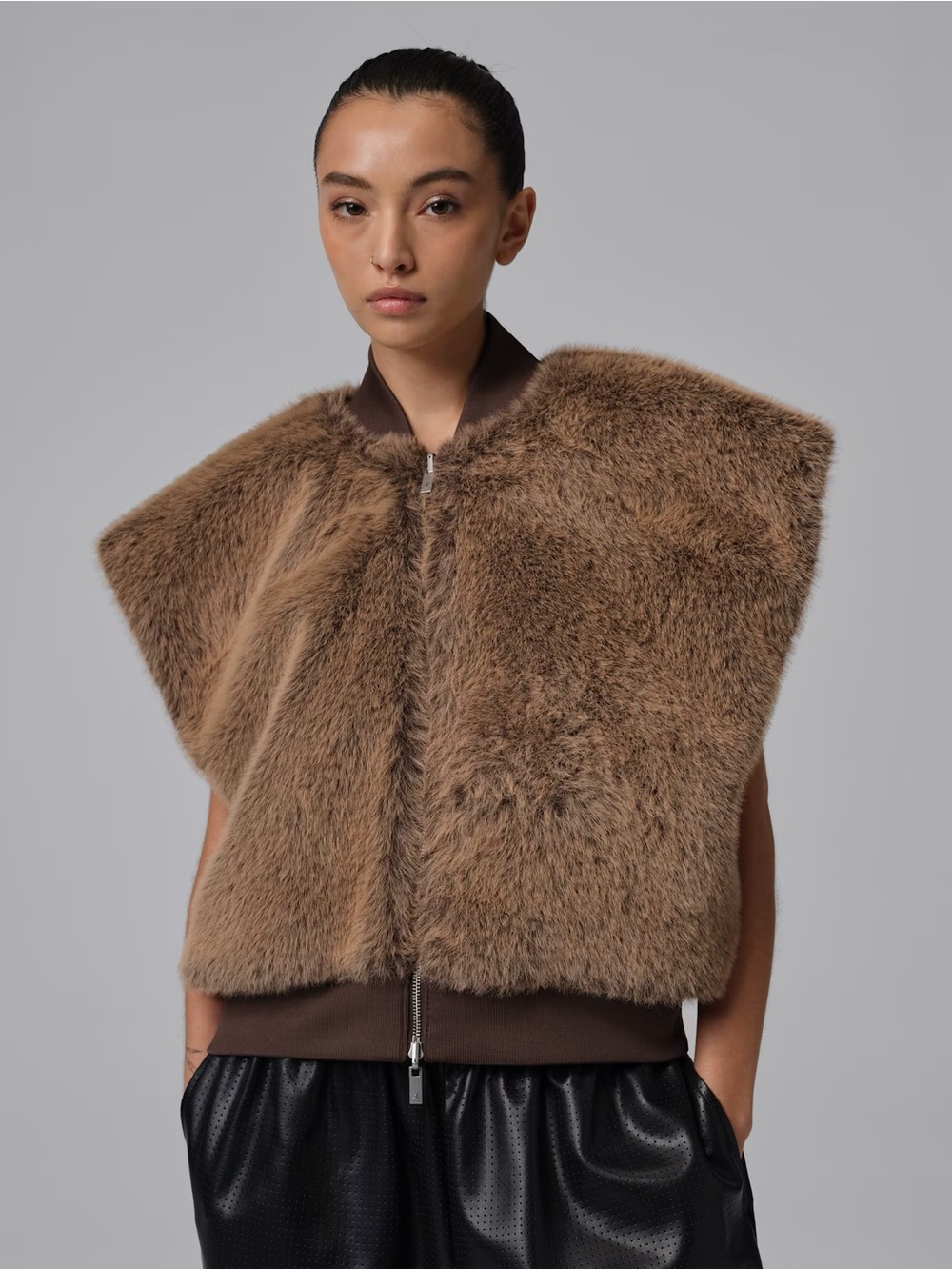 Women’s Nike Air Jordan Reversible Faux Fur Reversible Jacket